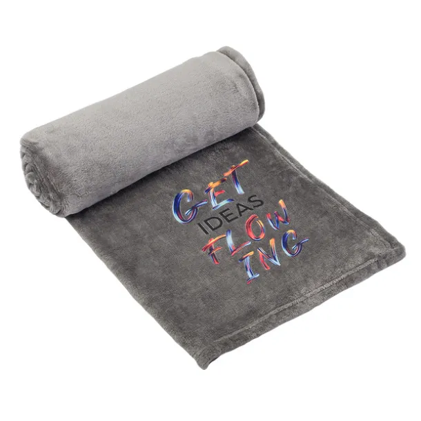 EDDIE blanket in pouch Grey