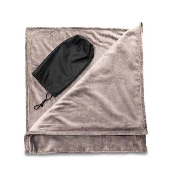 EDDIE blanket in pouch Grey