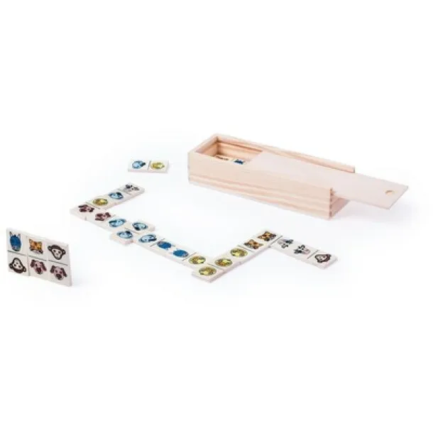  Domino game in wooden box wood