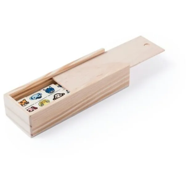  Domino game in wooden box wood