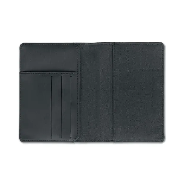 SHIELDOC 2 Tone passport holder Black