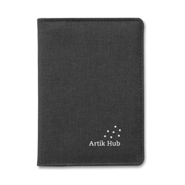 SHIELDOC 2 Tone passport holder Black