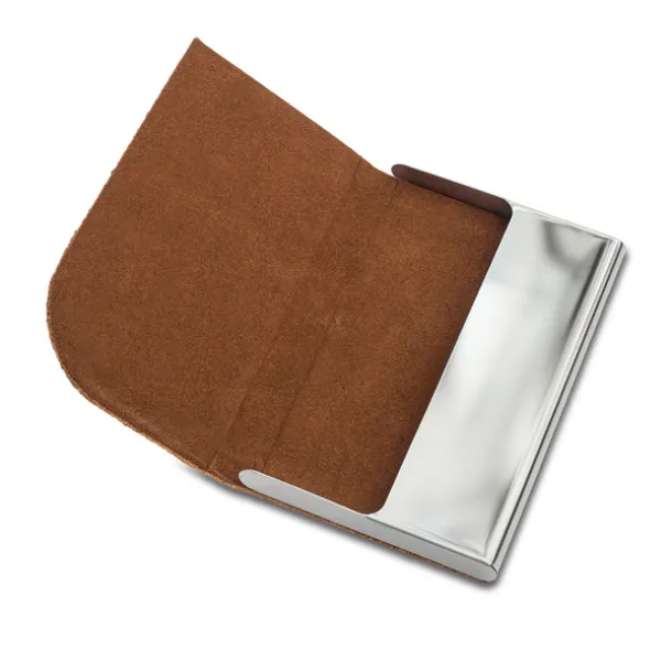 TORRE business card holder Brown