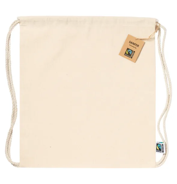 Sanfer fairtrade drawstring bag Natural