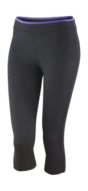  Fitness Women's Capri Pant - Spiro Black Lavender