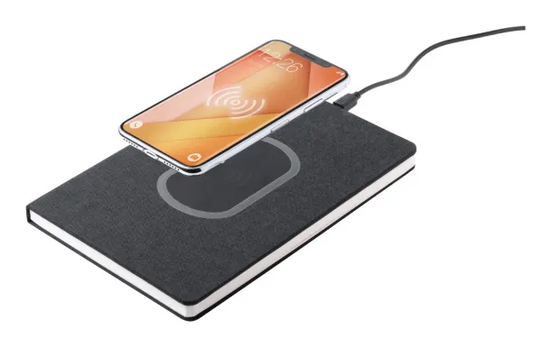 Juglans Notes/ wireless punjač, A5 Crna