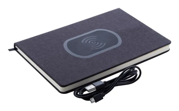 Juglans Notes/ wireless punjač, A5 Crna