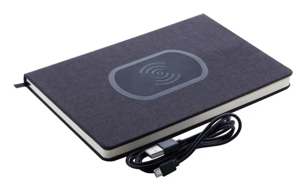 Juglans Notes/ wireless punjač, A5 Crna