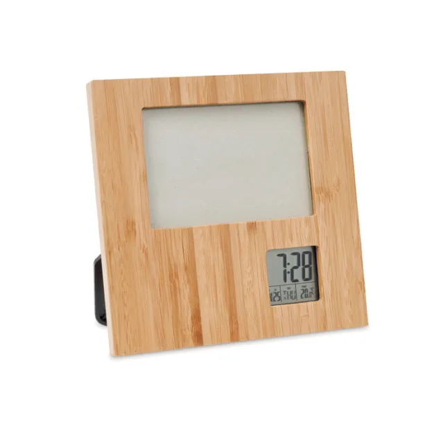 ZENFRAME Photo frame with weather station Wood