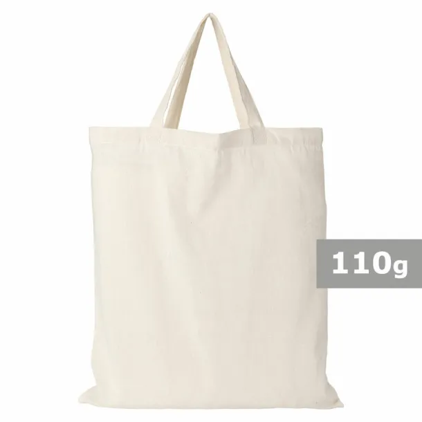  Cotton shopping bag, 110 g/m2 beige