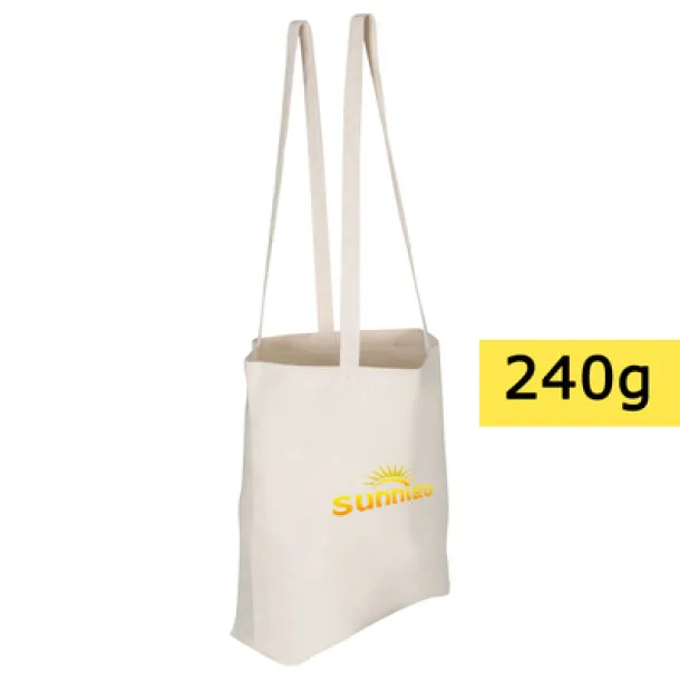  Cotton shopping bag, 240 g/m2 beige