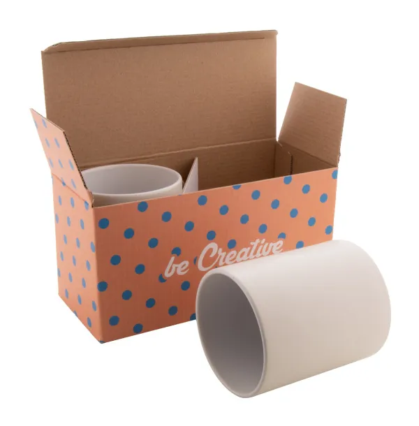 CreaBox Mug Double custom double mug box White