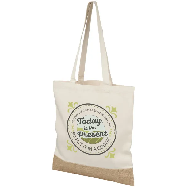 Delhi cotton jute tote bag, 150 g/m2 Natural Natural