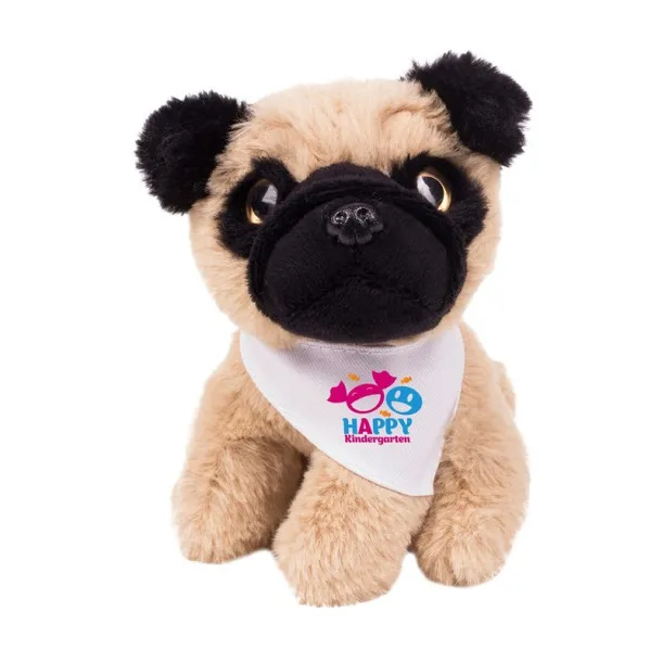 Aksel Plush dog pug light brown