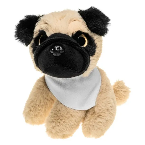 Aksel Plush dog pug light brown