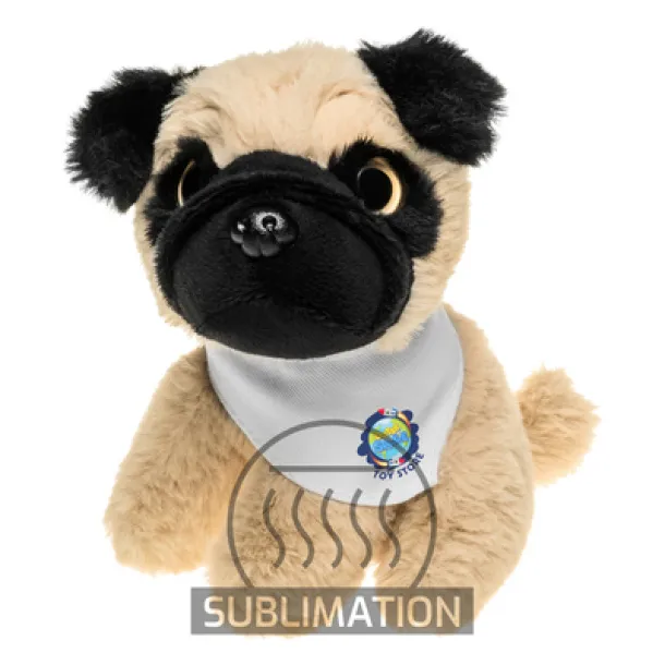 Aksel Plush dog pug light brown