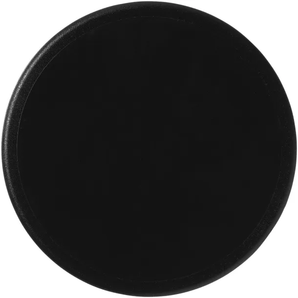 Terran round coaster with 100% recycled plastic Solid black