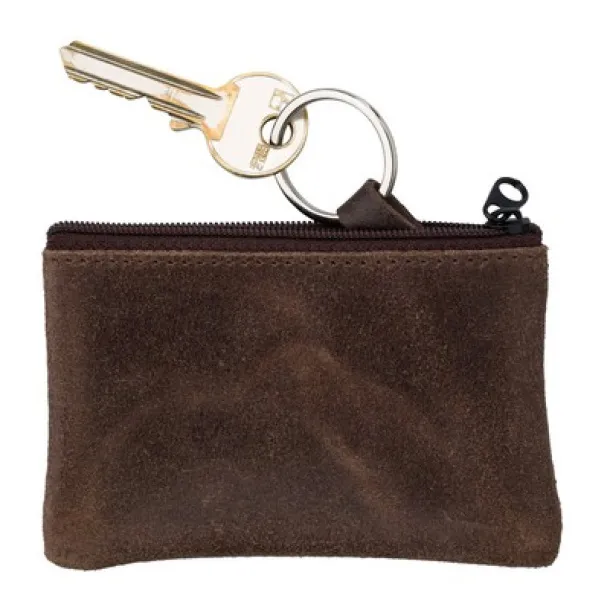  Leather key wallet, coin purse, keyring brown