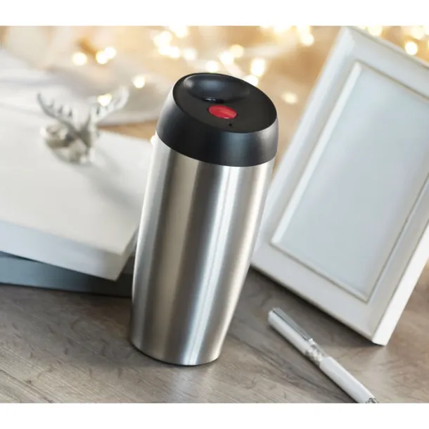 UPPSALA Double wall travel mug 350 ml Matt Silver