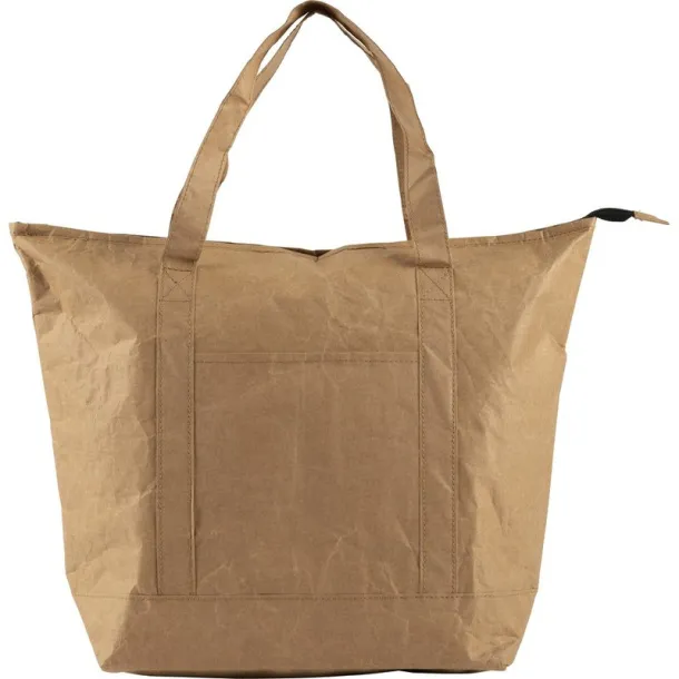  Laminated paper cooler bag brown