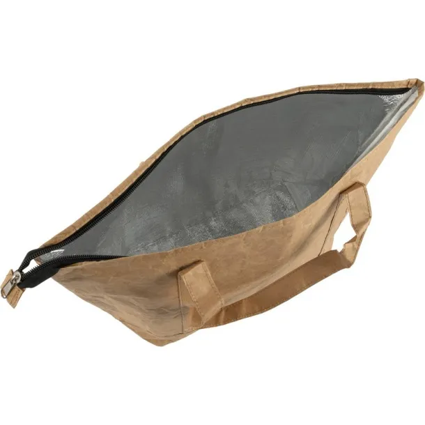  Laminated paper cooler bag brown