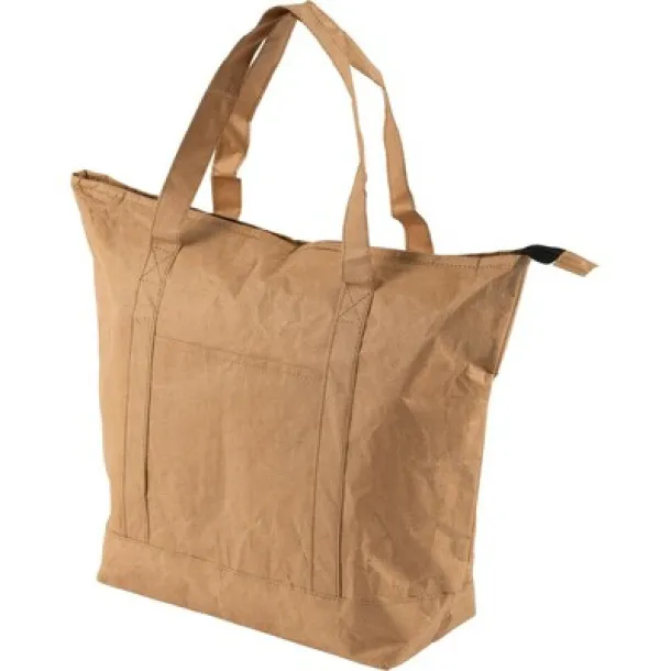  Laminated paper cooler bag brown