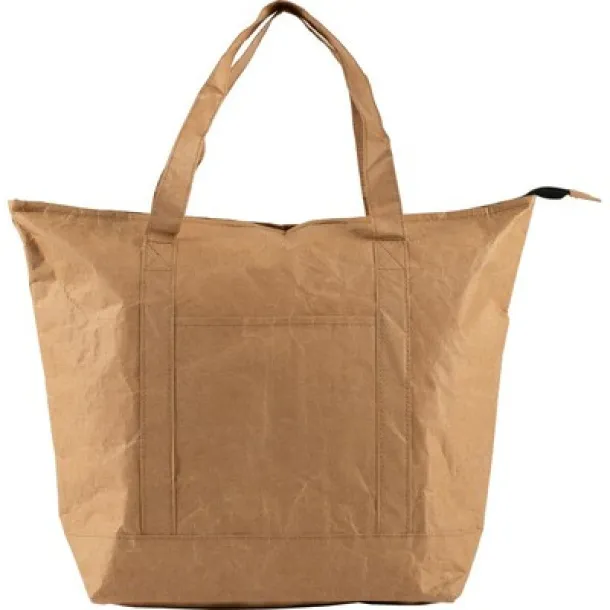  Laminated paper cooler bag brown