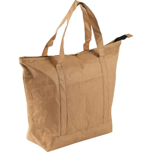  Laminated paper cooler bag brown