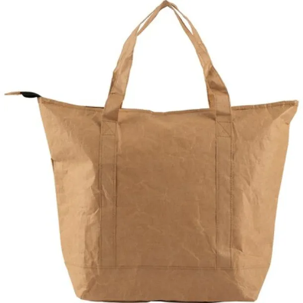  Laminated paper cooler bag brown