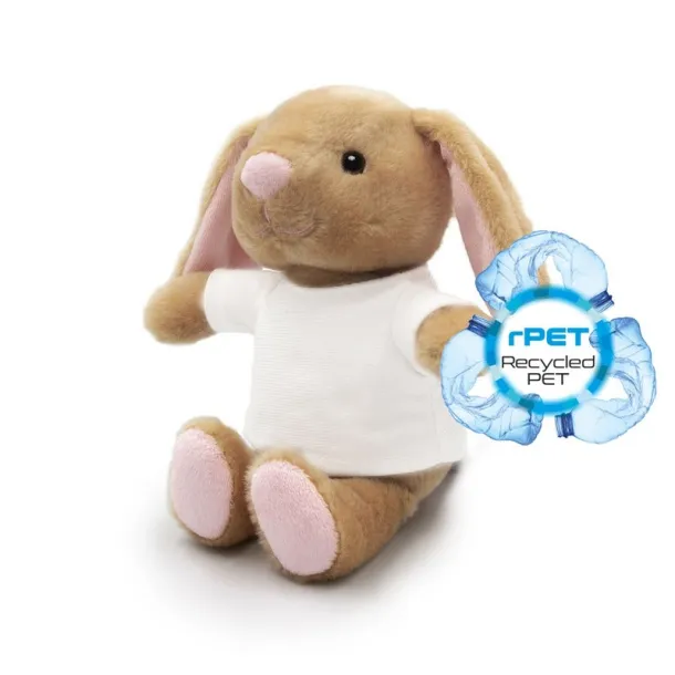 Jumpie RPET plush rabbit light brown