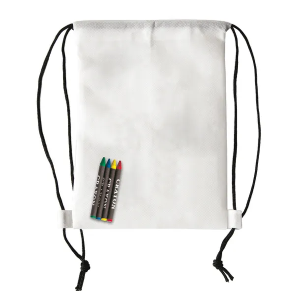 CRAYONME backpack with wax crayons White