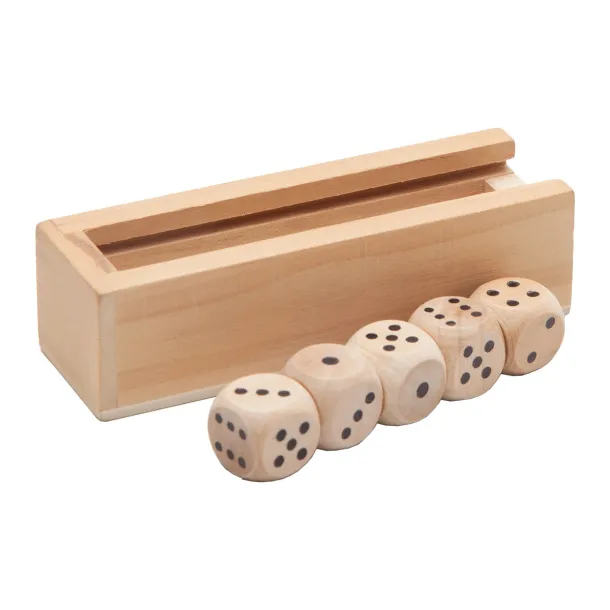 ROLL set of playing cubes Brown