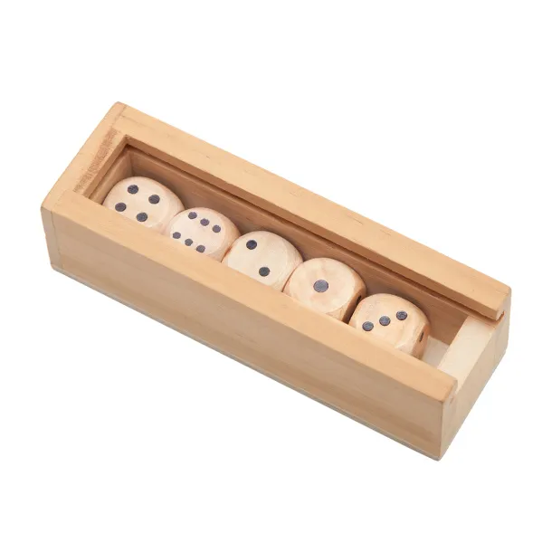 ROLL set of playing cubes Brown