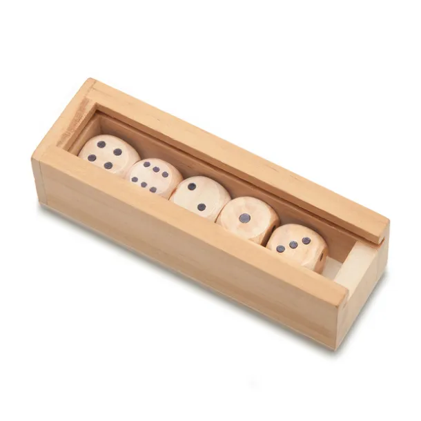 ROLL set of playing cubes Brown