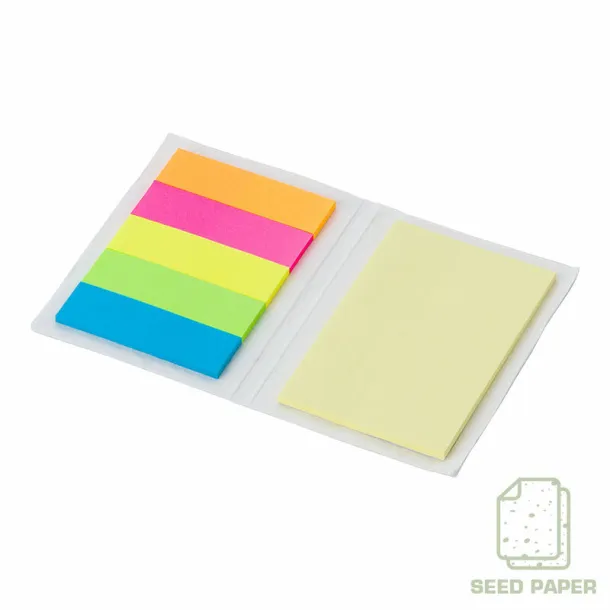  Memo holder, sticky notes, seed paper white