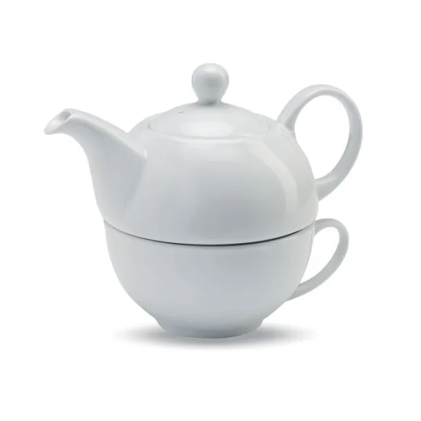 TEA TIME Teapot and cup set White