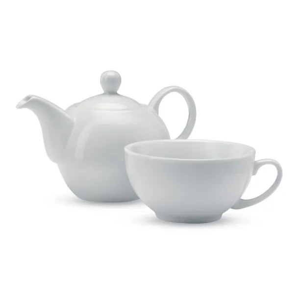 TEA TIME Teapot and cup set White