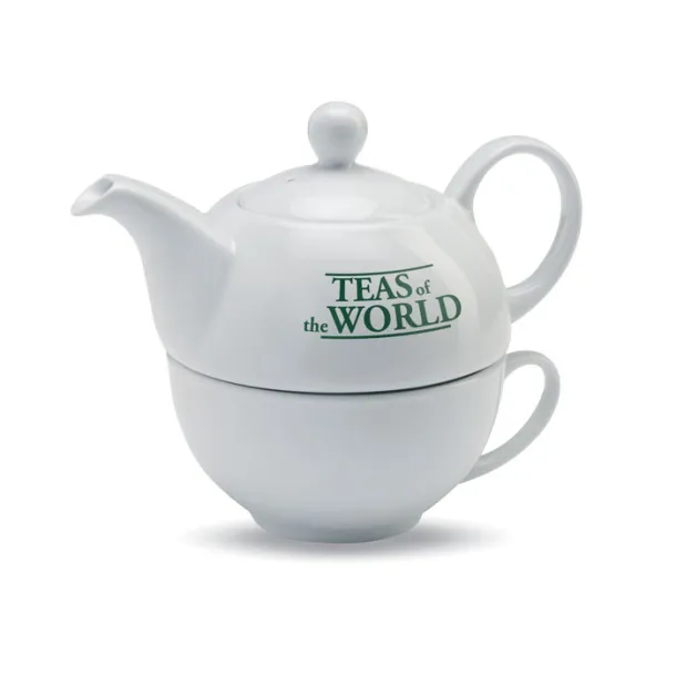 TEA TIME Teapot and cup set White