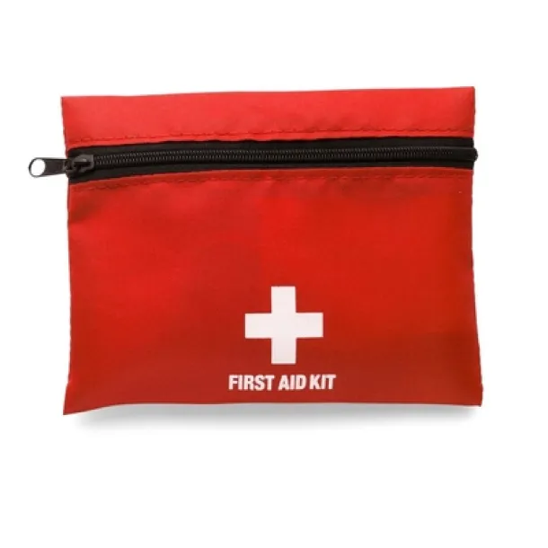  First aid kit in pouch, 8 pcs red