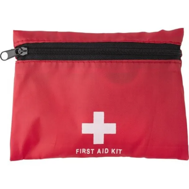  First aid kit in pouch, 8 pcs Crvena
