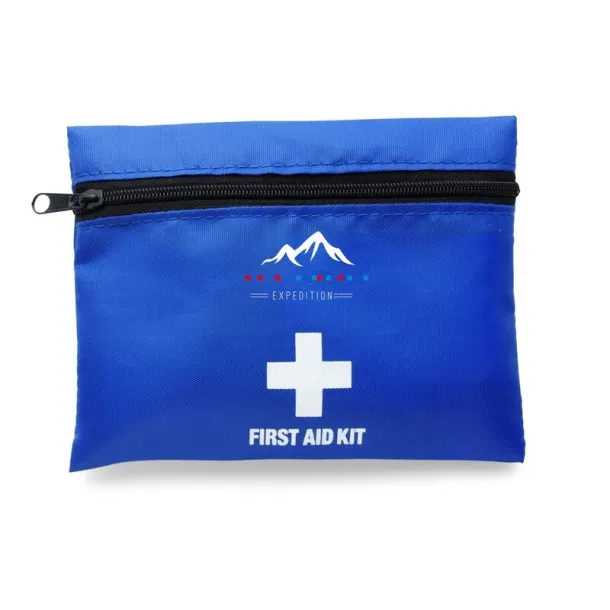  First aid kit in pouch, 8 pcs blue