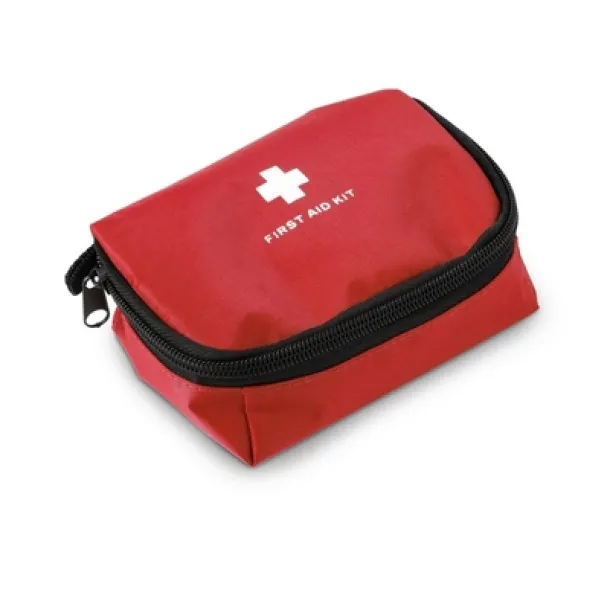  First aid kit in pouch, 16 pcs red