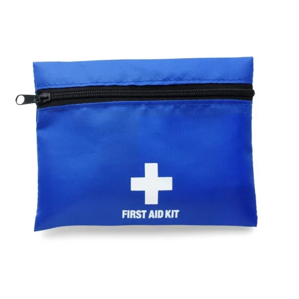  First aid kit in pouch, 8 pcs Plava