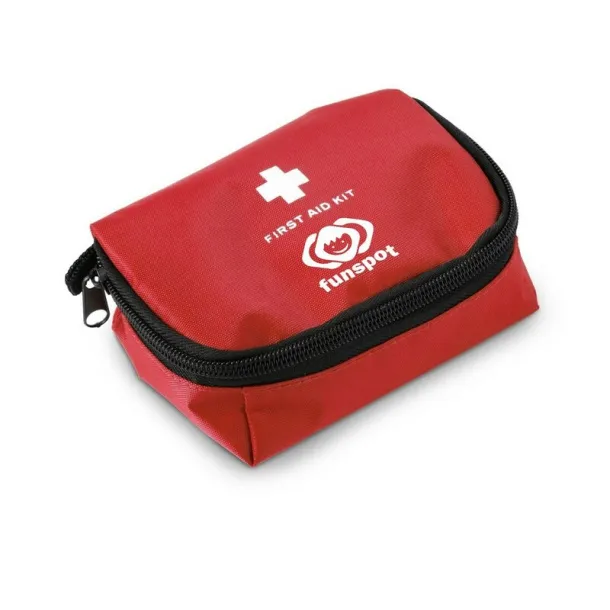  First aid kit in pouch, 16 pcs red