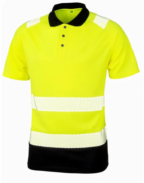  Recycled Safety Polo Shirt - Result Genuine Recycled Fluorescent Yellow