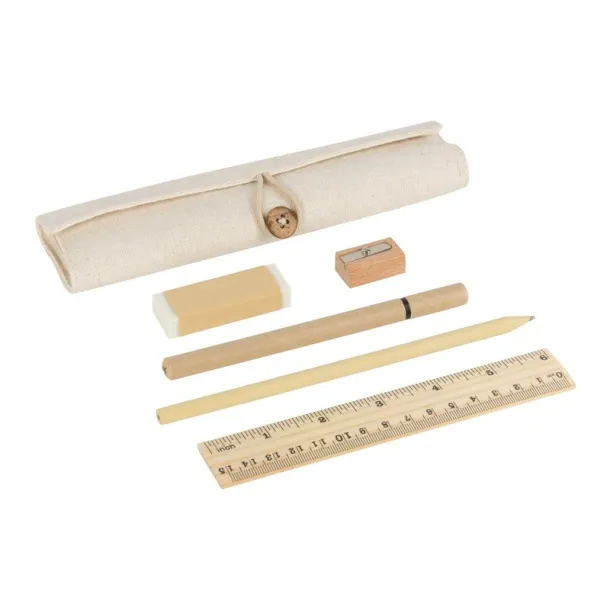  School set, pencil case beige