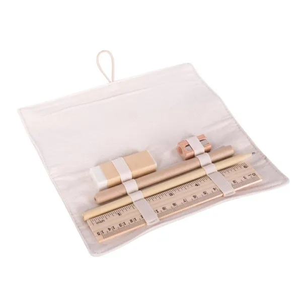  School set, pencil case beige