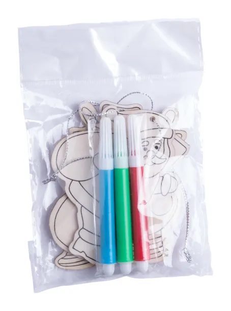 Bancax colouring christmas tree ornament set Natural