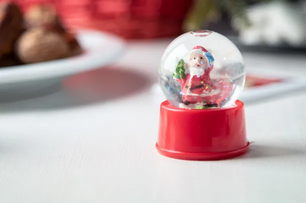 Sasky snow globe Red