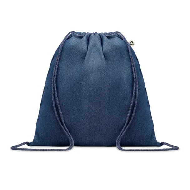 STYLE BAG Recycled denim drawstring bag Blue